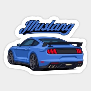 Rear Car Mustang blue Sticker